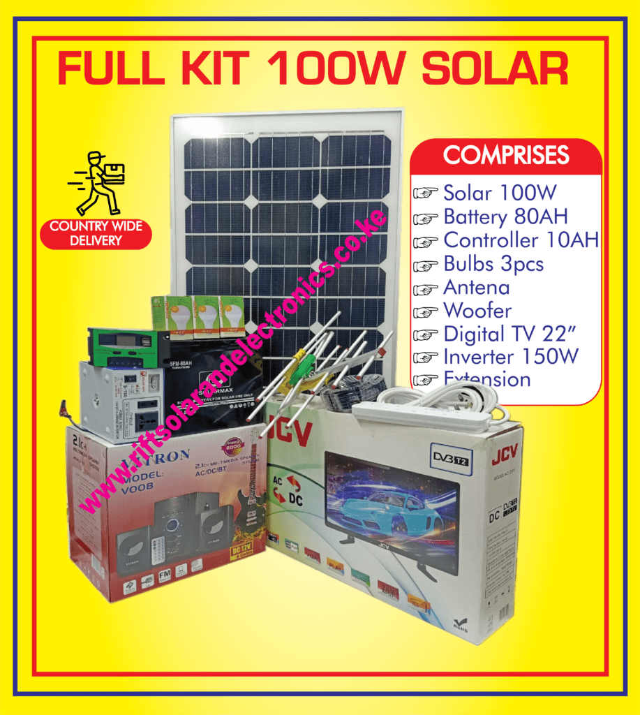 Full Kit 100w Solar - Rift Solar and Electronics